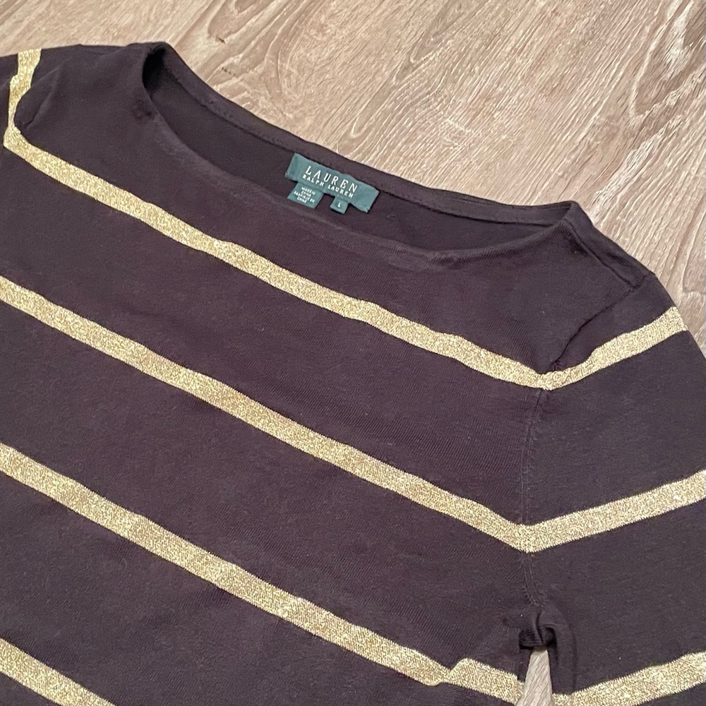 Ralph Lauren Elegant Black Silk Top